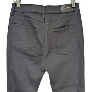 EXPRESS Size 4S Skinny Mid Rise Stretch Black Denim Jeans 90s Grunge Rock